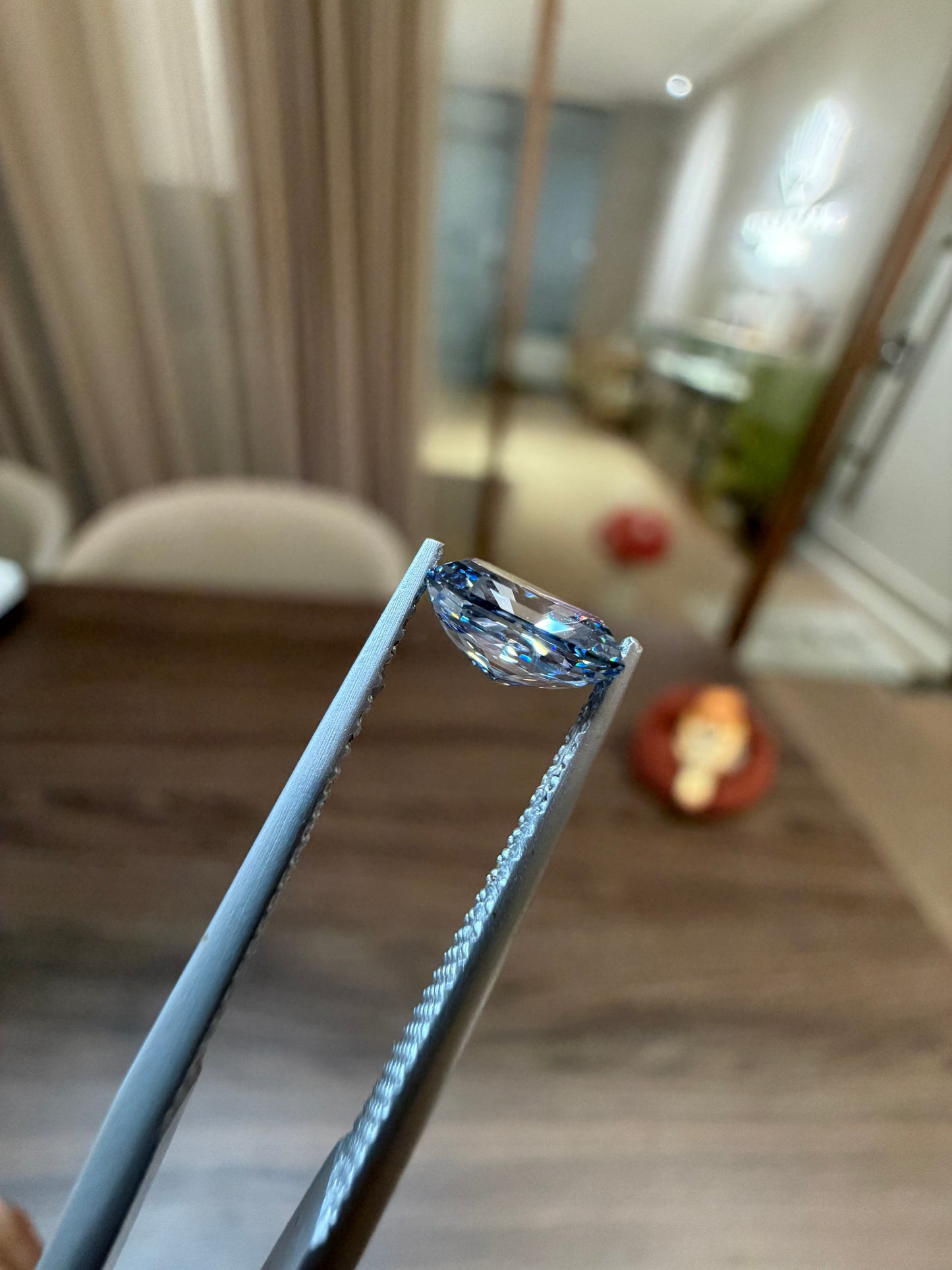 Blue Lab-Grown Diamond | 1.05CT Octagonal HPHT | VS1 | Hourglass Blue
