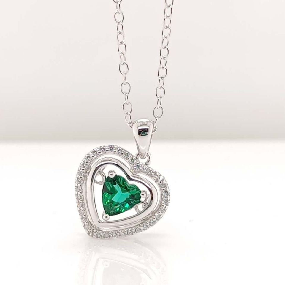 S925 Silver Lab Emerald Necklace, Elegant Versatile Premium - Photo 4