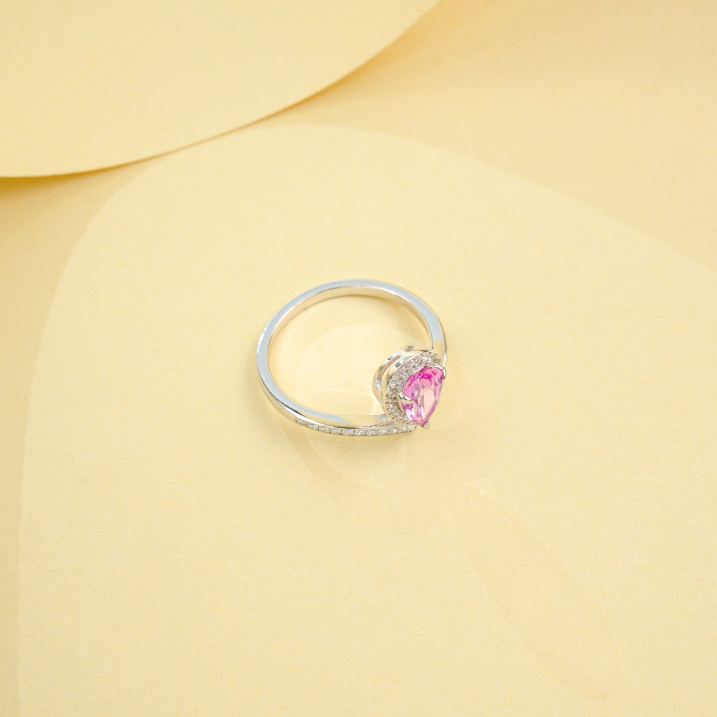 925 Sterling Silver Lab Padparadscha Ring, Anniversary Gift - Photo 4