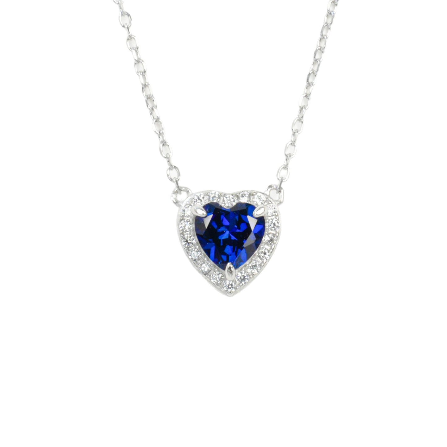 925 Sterling Silver Lab Sapphire Pave Choker Necklace, Premium for Women - Photo 5