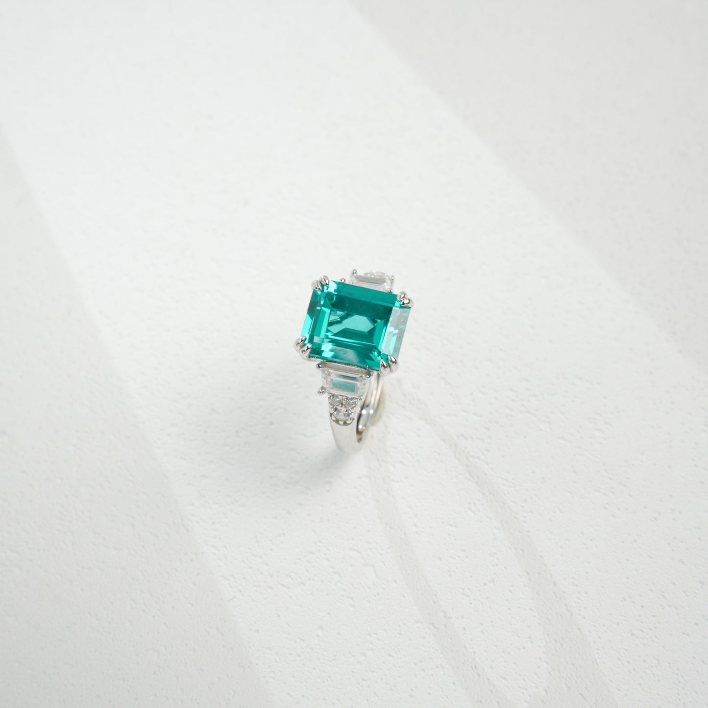 925 Sterling Silver Paraiba Green Garnet Ring, Versatile - Photo 4