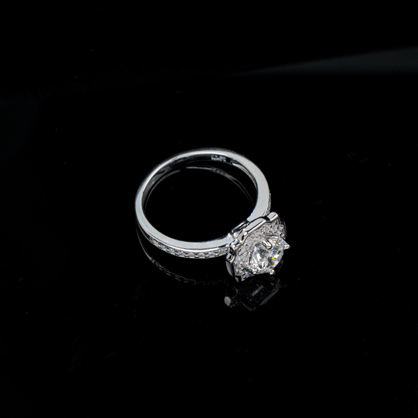 S925 Sterling Silver Lab Diamond Ring for Women, Valentine Birthday Gift - Photo 4