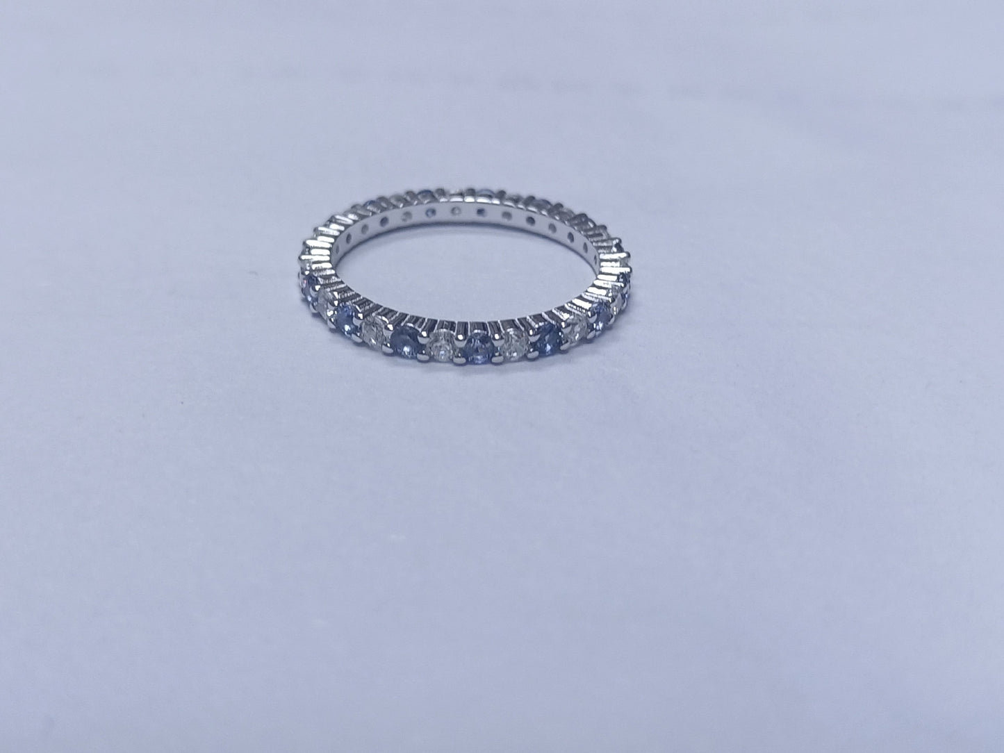 Ring Blue Red Yellow S925 Silver Fine Pave Diamond, Premium Simple Unique - Photo 8