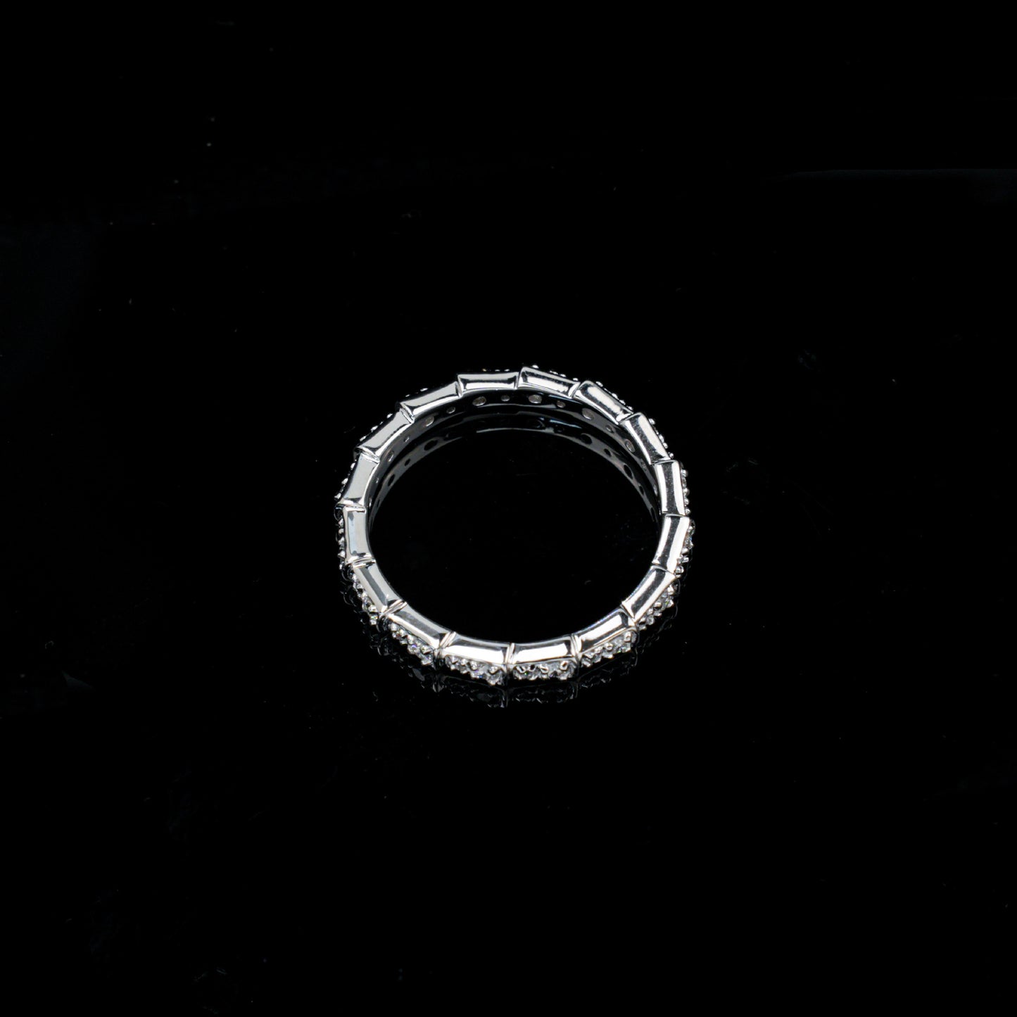 Pave Diamond Band Ring, Small Diamond Design - Photo 4