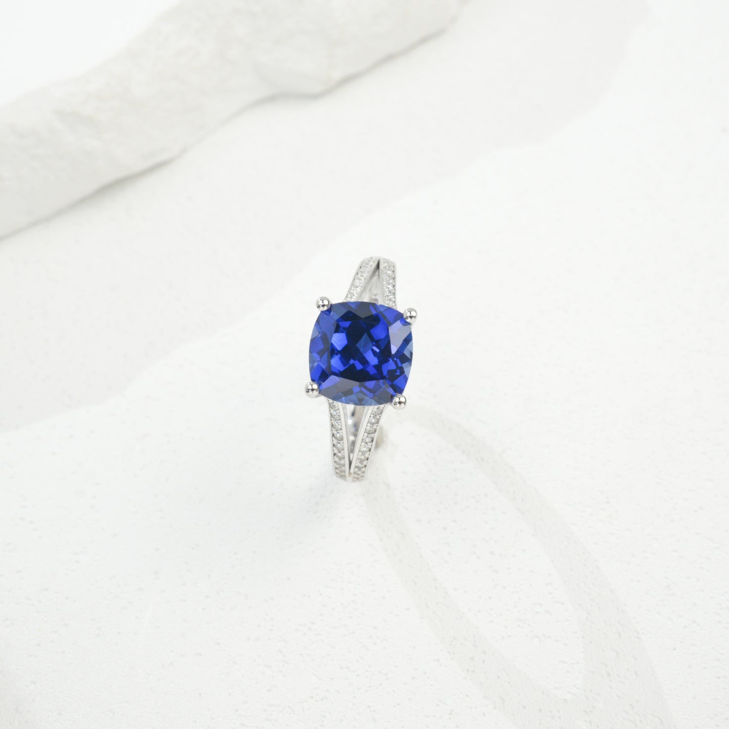 S925 Sterling Silver Sapphire Ring, Vintage Premium Trend - Photo 6