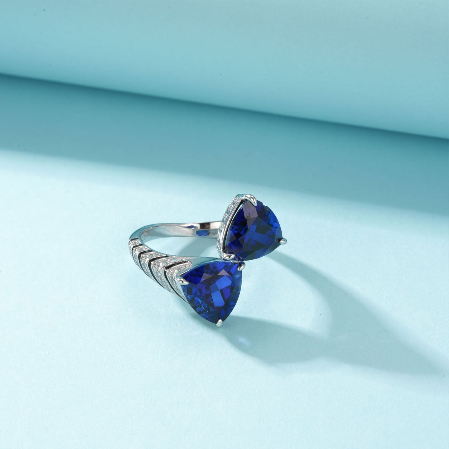 Big Carat Lab Gemstone Ring, Bold Royal Blue - Photo 4