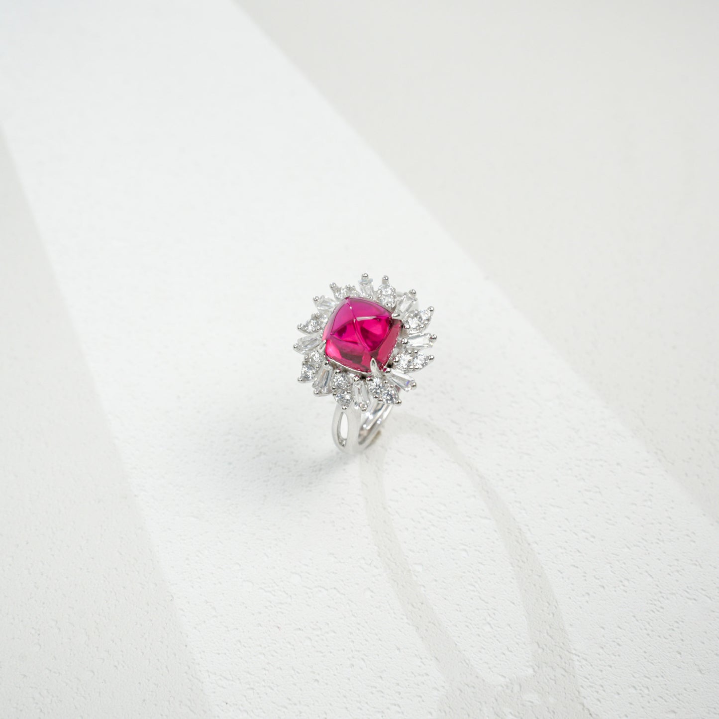 925 Sterling Silver Lab Ruby Ring for Women, Vintage Premium - Photo 4