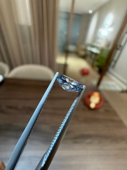 Blue Lab-Grown Diamond | 1.05CT Octagonal HPHT | VS1 | Hourglass Blue