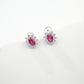 S925 Sterling Silver Lab Ruby Earrings, Vintage Unique for Women - Photo 3