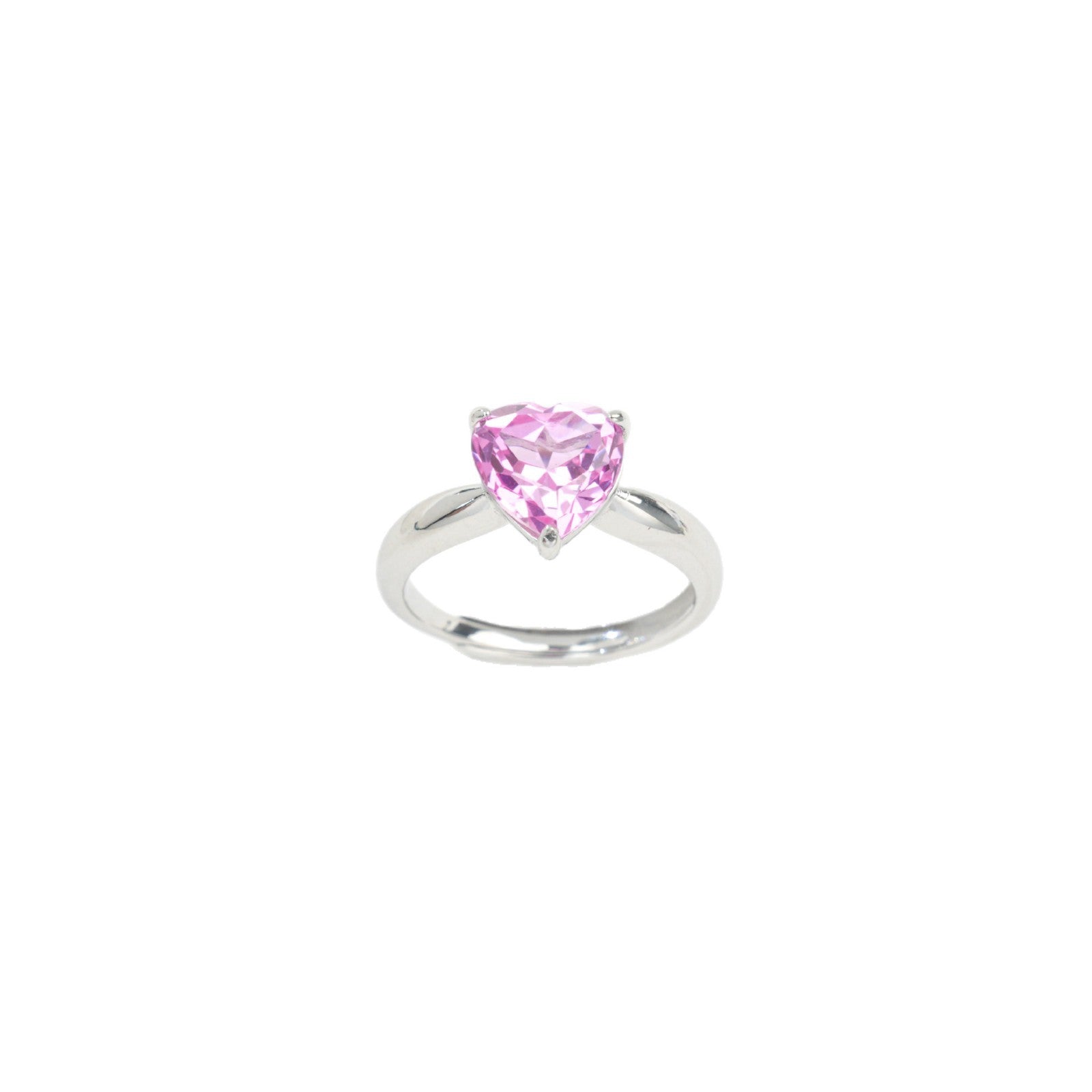 925 Sterling Silver Lab Padparadscha Ring, Versatile Gift - Photo 5