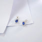 Sterling Silver Lab Sapphire Earrings, E-Commerce Design Premium - Photo 3
