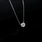 S925 Silver Bezel Solitaire Pendant, Round Simple Versatile - Photo 4