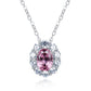 925 Sterling Silver Lab Padparadscha Sunflower Pendant Necklace, Minimalist - Photo 5