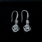 S925 Silver Spiral Wrap Lab Diamond Ear Hooks, Long Elegant Earrings - Photo 4