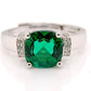 Lab Emerald 925 Silver Ring for Women, Luxurious Premium Vintage - Photo 6