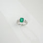 S925 Sterling Silver Lab Emerald Ring, Simple Bold Design - Photo 4