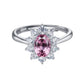 925 Sterling Silver Lab Padparadscha Ring, Versatile - Photo 5