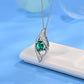 S925 Silver Necklace Emerald Pendant Diamond Chain, Premium Holiday Gift - Photo 2