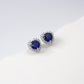 Lab Sapphire Earrings 925 Sterling Silver Heart Shape, Live-Selling Hot Style - Photo 3