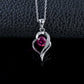 S925 Silver Gemstone Necklace Hollow Heart Diamond Choker, Romantic Gift - Photo 1