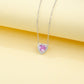S925 Sterling Silver Lab Gemstone Heart Pave Choker Necklace, Premium for Women - Photo 4