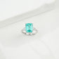 925 Sterling Silver Paraiba-Colour Ring, Premium Modern Minimalist - Photo 4