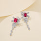 Lab Ruby S925 Silver Stud Earrings Elegant, Premium Jewellery - Photo 2