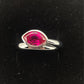 S925 Sterling Silver Lab Pigeon Blood Ruby Ring, Premium for Women - Photo 3