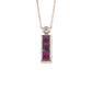 S925 Silver Rose Gold Long Ruby Pendant Necklace, Premium Valentines Birthday - Photo 5