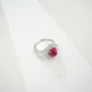 925 Sterling Silver Lab Ruby Ring for Women, Vintage Premium - Photo 2