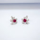 Sparkling Lab Ruby S925 Silver Earrings, Elegant Premium - Photo 5
