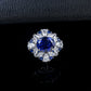 S925 Sterling Silver coloured Gemstone Design Ring, Minimalist Simple - Photo 4