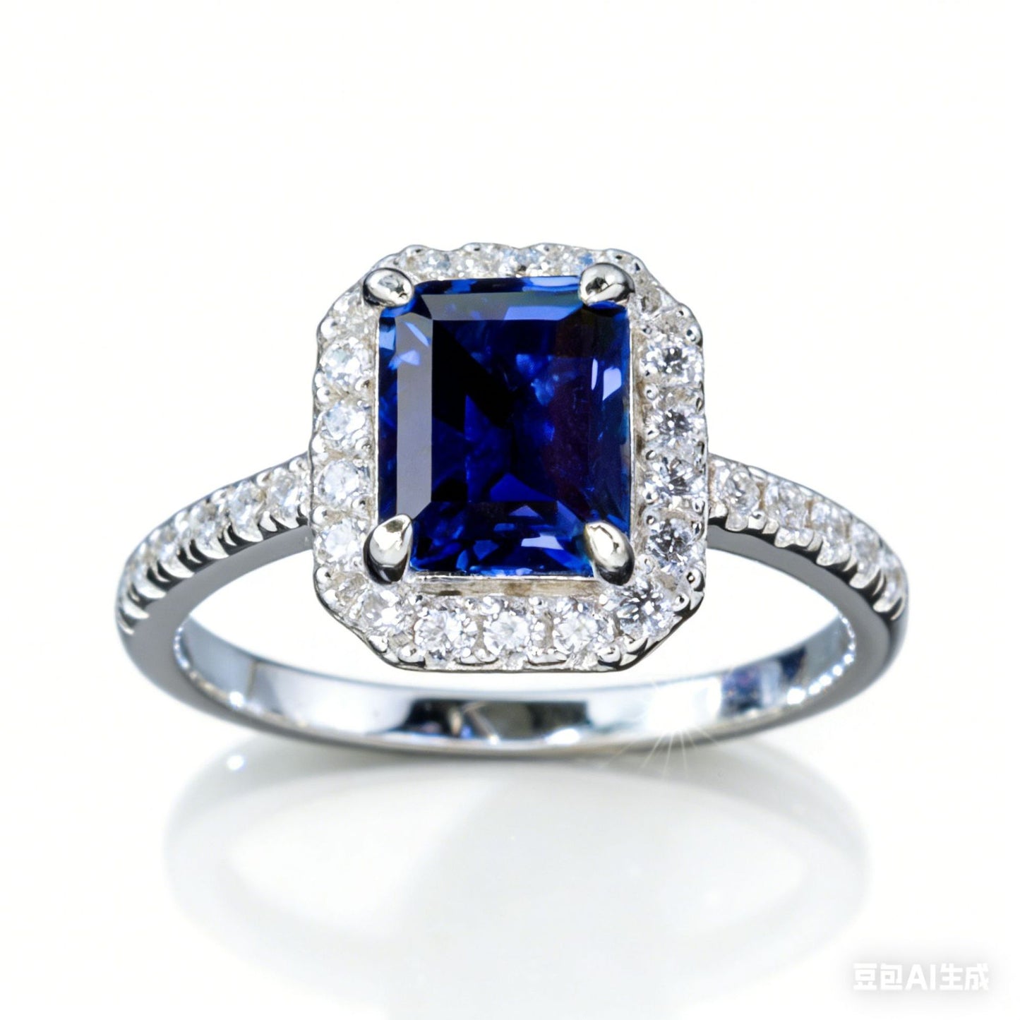 925 Sterling Silver Lab Sapphire Ring, Premium Gift for Women - Photo 6