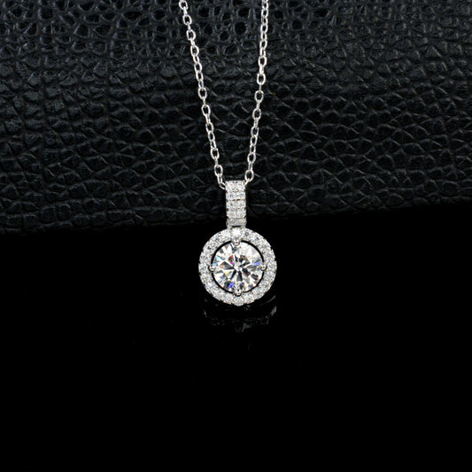 925 Sterling Silver Lab Diamond Choker Necklace, Designer Versatile - Photo 2