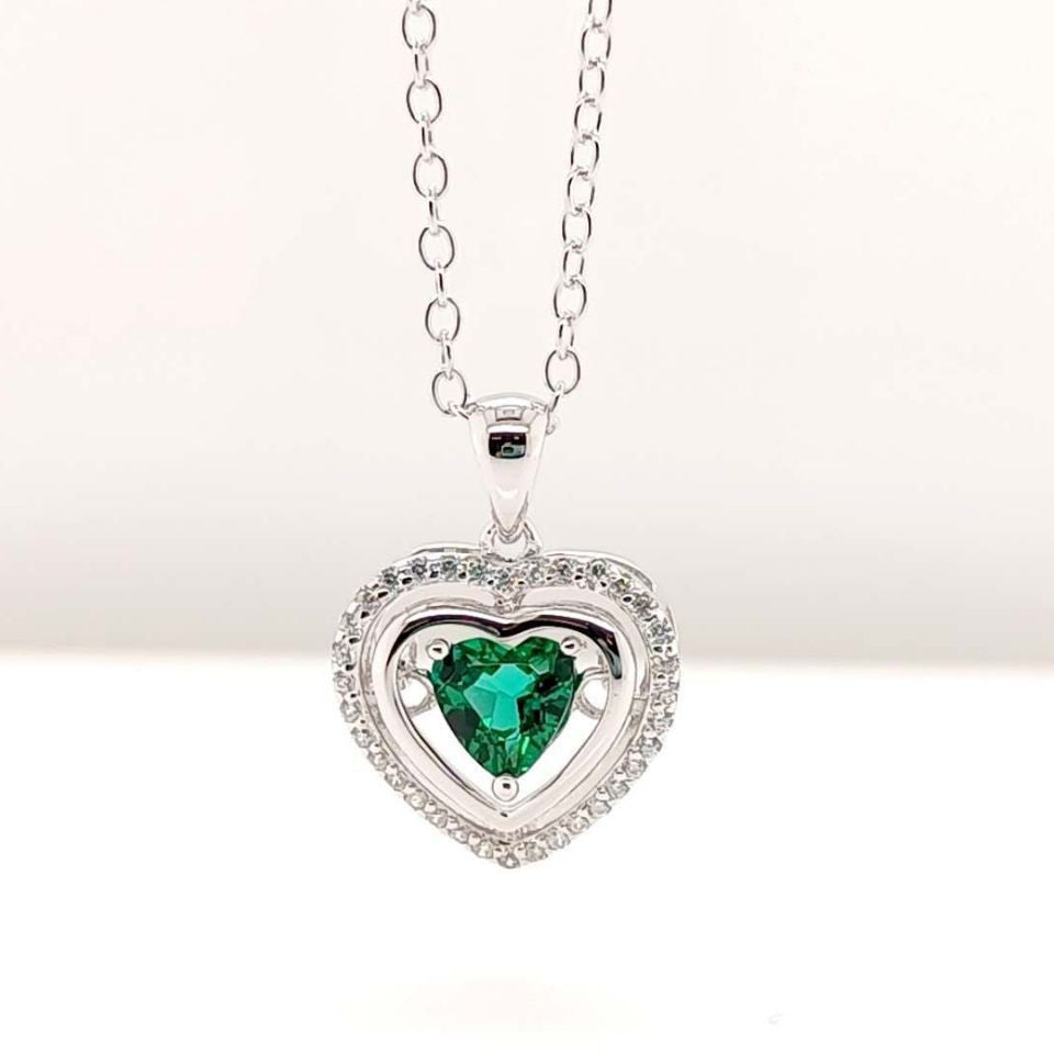 S925 Silver Lab Emerald Necklace, Elegant Versatile Premium - Photo 2