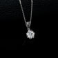 925 Sterling Silver Lab Diamond Six-Prong Choker Necklace, Premium Birthday Gift - Photo 3