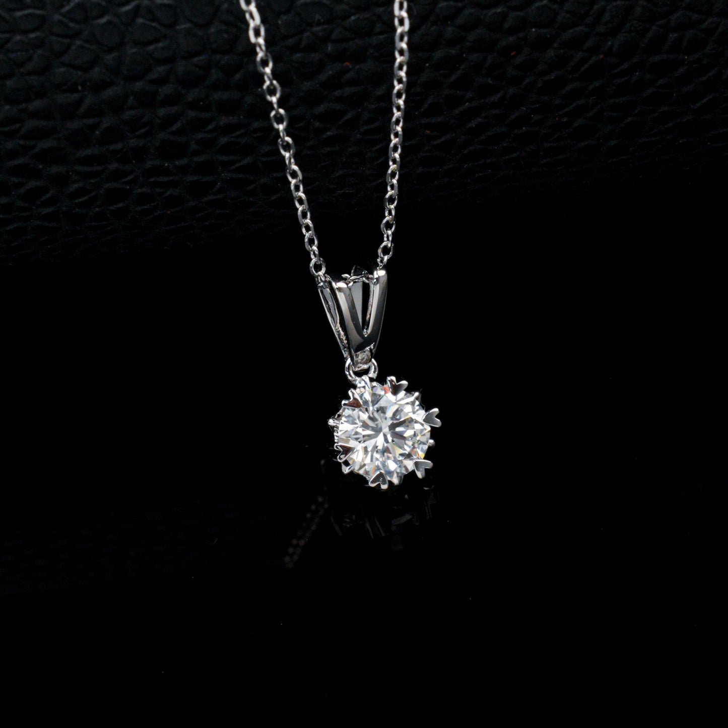 925 Sterling Silver Lab Diamond Six-Prong Choker Necklace, Premium Birthday Gift - Photo 3