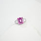 S925 Sterling Silver Lab Padparadscha Ring, Designer - Photo 3