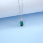 S925 Sterling Silver Lab coloured Gemstone Necklace, Round Diamond Simple - Photo 3