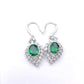 S925 Lab Emerald Earrings, Simple Versatile Design - Photo 5