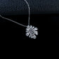 S925 Silver Lab Pink Sapphire Blooming Flower Wrap Necklace, Holiday Simple Bold - Photo 4