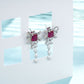 Lab Ruby S925 Silver Stud Earrings Elegant, Premium Jewellery - Photo 4