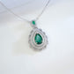 S925 Silver Emerald Beautiful Necklace Pendant - Photo 1