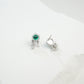 S925 Sterling Silver Lab Emerald Halo Tassel Earrings, Versatile - Photo 2