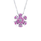 S925 Sterling Silver Pink Diamond Cherry Blossom Choker Necklace, Versatile Elegant for Women - Photo 5
