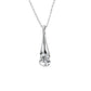 Simple Streamline Solitaire S925 Silver Arc Bezel Round Diamond Pendant, Simple Holiday Gift - Photo 5