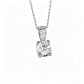 S925 Silver Melon Clasp 4-Claw Stone Necklace, Classic Simple Elegant - Photo 5