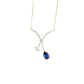 S925 Sterling Silver Lab Sapphire Necklace for Women, Premium - Photo 5