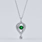 S925 Silver Lab Emerald Necklace, Creative Unique Premium - Photo 2