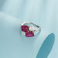 S925 Sterling Silver Lab Corundum Ring, Premium Versatile Anniversary - Photo 3